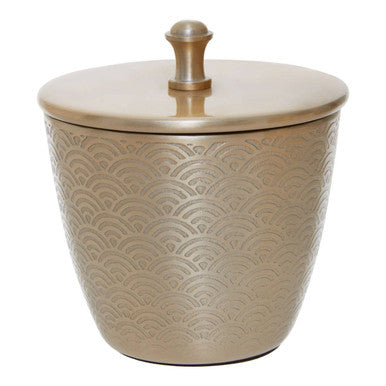 Orsina Allegra 300ml Aluminium Canister – Etched Gold Vanity Jar