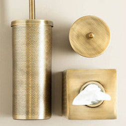 Orsina Allegra 300ml Aluminium Canister – Etched Gold Vanity Jar