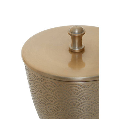 Orsina Allegra 300ml Aluminium Canister – Etched Gold Vanity Jar