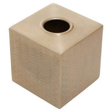 Orsina Allegra Gold Aluminium Tissue Box – Etched Luxury Tissue Holder