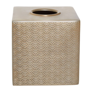 Orsina Allegra Gold Aluminium Tissue Box – Etched Luxury Tissue Holder