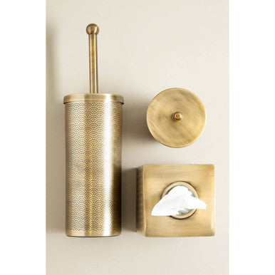 Orsina Allegra Gold Aluminium Tissue Box – Etched Luxury Tissue Holder