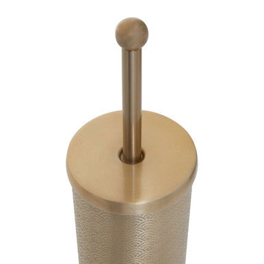 Orsina Allegra Gold Etched Toilet Brush – Luxury Aluminium Holder