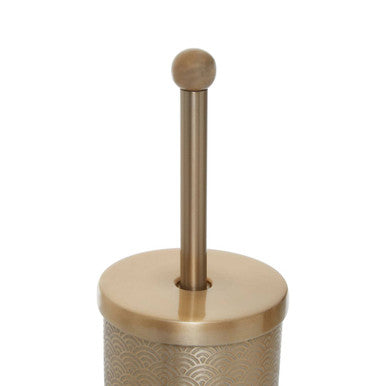 Orsina Allegra Gold Etched Toilet Brush – Luxury Aluminium Holder