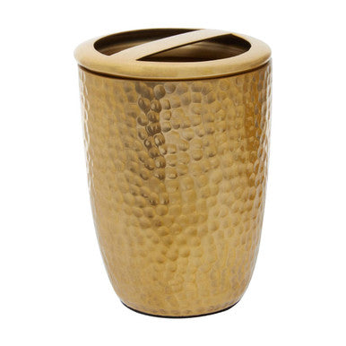 Orsina Allegra Hammered Metal Toothbrush Holder – Metallic Finish