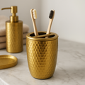 Orsina Allegra Hammered Metal Toothbrush Holder – Metallic Finish