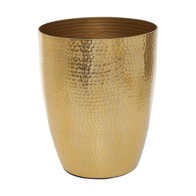Orsina Allegra Gold Waste Bin – Luxury Metallic Bathroom Trash Can