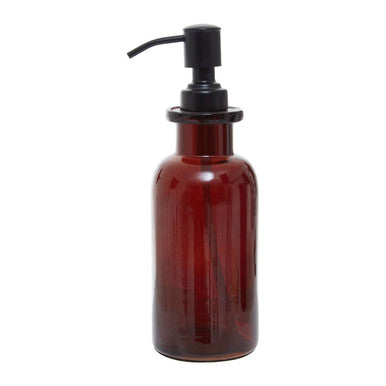 Orsina Allegra Kiara Brown Glass Soap Dispenser with Black Pump