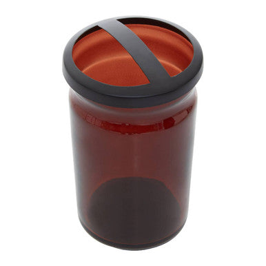 Orsina Allegra Kiara Brown Glass Toothbrush Holder | Vanity Organizer