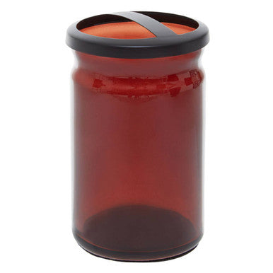 Orsina Allegra Kiara Brown Glass Toothbrush Holder | Vanity Organizer