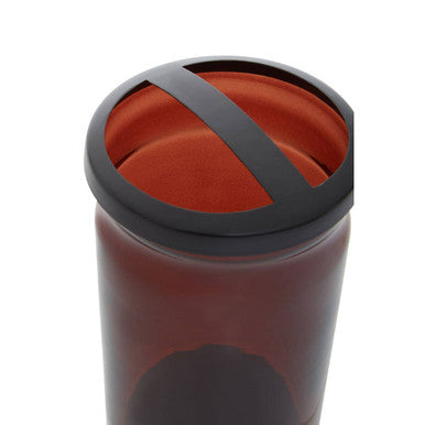 Orsina Allegra Kiara Brown Glass Toothbrush Holder | Vanity Organizer