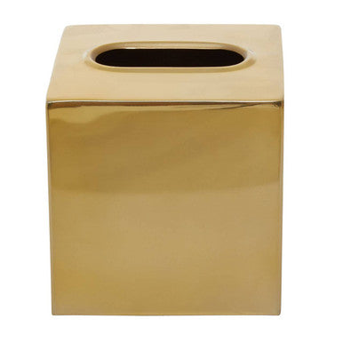 Orsina Allegra Gold Tissue Box – Stainless Steel Luxury Decor