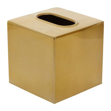 Orsina Allegra Gold Tissue Box – Stainless Steel Luxury Decor
