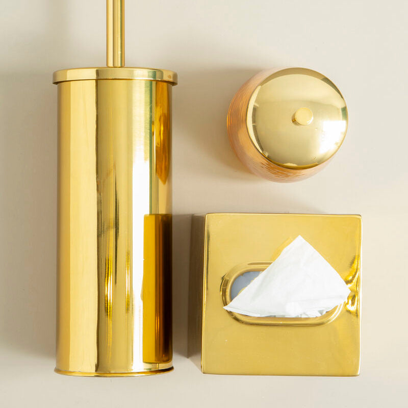 Orsina Allegra Gold Tissue Box – Stainless Steel Luxury Decor