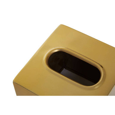 Orsina Allegra Gold Tissue Box – Stainless Steel Luxury Decor