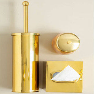 Orsina Allegra Stainless Steel Toilet Brush with Gold Detail