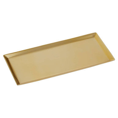 Orsina Allegra Gold Stainless Steel Tray | Rectangular Vanity Organizer
