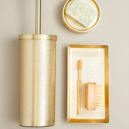Orsina Allegra Gold Stainless Steel Tray | Rectangular Vanity Organizer