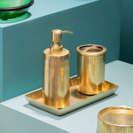 Orsina Allegra Metallic Gold Soap Dispenser – Refillable 200ml Pump