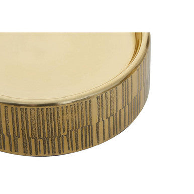 Orsina Allegra Gold Soap Dish – Metallic Line Effect Bathroom Accessory