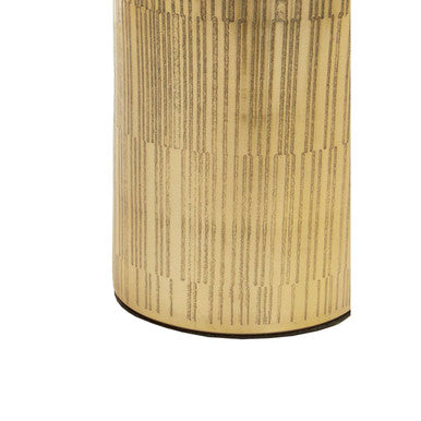 Orsina Allegra Gold Bathroom Jar – Etched Metal Vanity Storage Canister