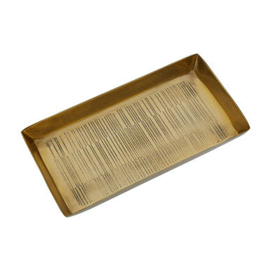 Orsina Allegra Gold Bathroom Tray – Modern Linear Vanity Organizer