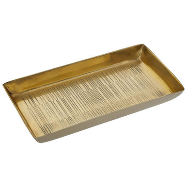 Orsina Allegra Gold Bathroom Tray – Modern Linear Vanity Organizer