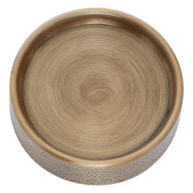 Orsina Allegra Etched Metallic Soap Dish – Gold Geometric Bathroom Decor