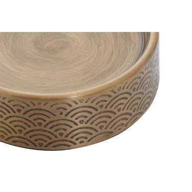 Orsina Allegra Etched Metallic Soap Dish – Gold Geometric Bathroom Decor