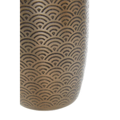 Orsina Allegra Gold Etched Metallic Bathroom Tumbler & Toothbrush Holder