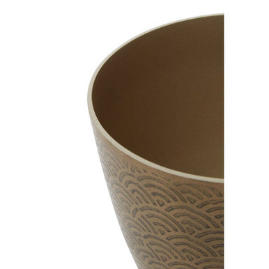 Orsina Allegra Gold Aluminium Bathroom Jar with Lid - 300ml Etched
