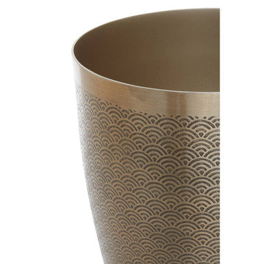 Orsina Allegra Gold Etched Aluminium Waste Bin – Luxury Decor