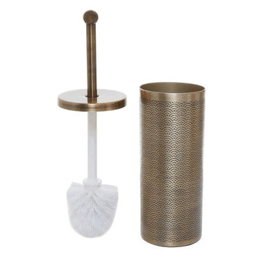 Orsina Allegra Aluminium Toilet Brush – Etched Metallic Bathroom Set