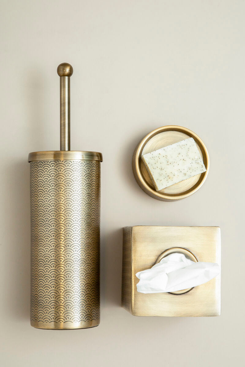 Orsina Allegra Aluminium Toilet Brush – Etched Metallic Bathroom Set