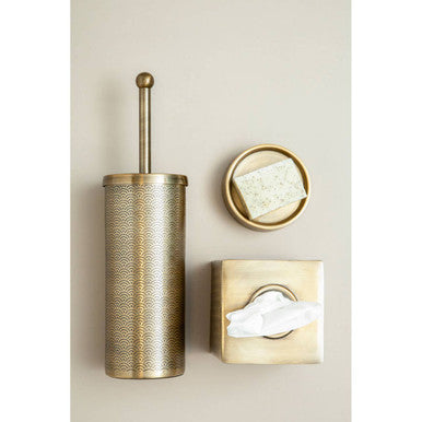 Orsina Allegra Aluminium Toilet Brush – Etched Metallic Bathroom Set