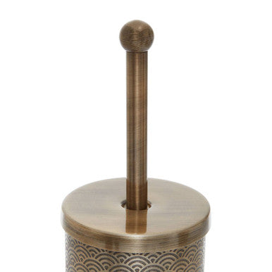 Orsina Allegra Aluminium Toilet Brush – Etched Metallic Bathroom Set
