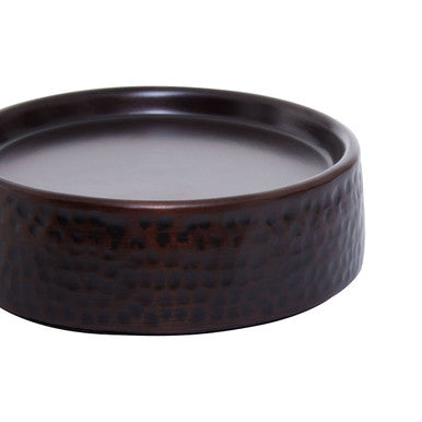 Orsina Allegra Bronze Soap Dish – Textured Metal Bathroom Soap Holder