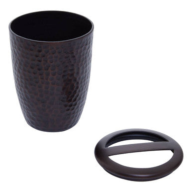Orsina Allegra Bronze Toothbrush Holder – Metal Bathroom Vanity Organizer