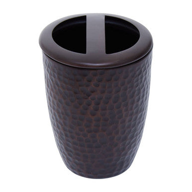 Orsina Allegra Bronze Toothbrush Holder – Metal Bathroom Vanity Organizer