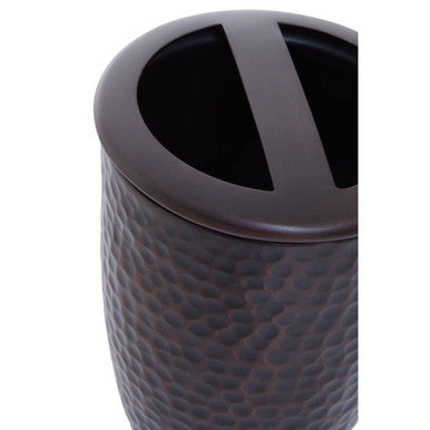Orsina Allegra Bronze Toothbrush Holder – Metal Bathroom Vanity Organizer