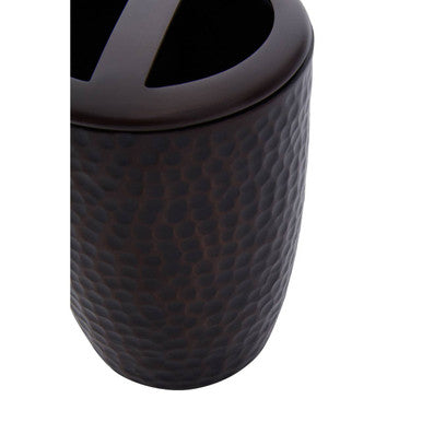 Orsina Allegra Bronze Toothbrush Holder – Metal Bathroom Vanity Organizer