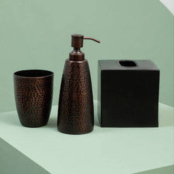 Orsina Allegra Bronze Finish Tumbler – Textured Bathroom Toothbrush Holder