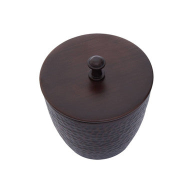 Orsina Allegra Bronze Etched Metal Bathroom Jar | Vanity Canister