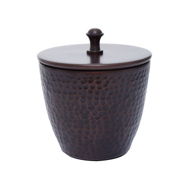 Orsina Allegra Bronze Etched Metal Bathroom Jar | Vanity Canister