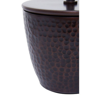 Orsina Allegra Bronze Etched Metal Bathroom Jar | Vanity Canister