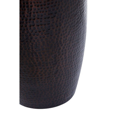 Orsina Allegra Bronze Waste Bin – Hammered Metal Slimline Trash Can