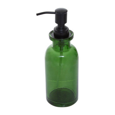 Orsina Allegra Kiara Green Glass Soap Dispenser – 300ml Liquid Pump