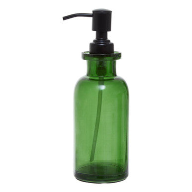 Orsina Allegra Kiara Green Glass Soap Dispenser – 300ml Liquid Pump