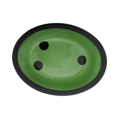 Orsina Allegra Kiara Glass Soap Dish – Green Modern Sink Organizer