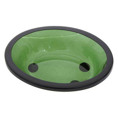 Orsina Allegra Kiara Glass Soap Dish – Green Modern Sink Organizer